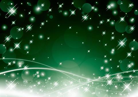 光の曲線とキラキラした緑色の背景素材 光の曲線とキラキラした緑色の背景素材 光,曲線,玉ボケ,パーティクル,星,緑色,背景のイラスト素材