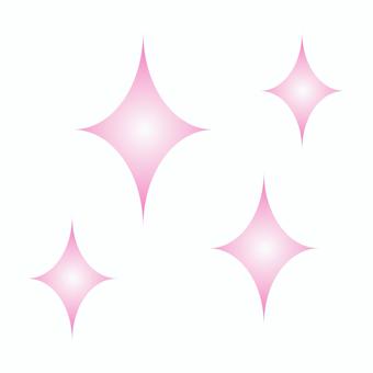 キラキラのピンク感情表現イラスト 感情,表現,キラキラ,嬉しい,楽しい,華やか,漫画表現,綺麗,光,輝きのイラスト素材