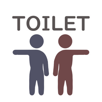 マーク　トイレ マーク,トイレ,男女別トイレ,ピクトグラム,トイレ案内のイラスト素材