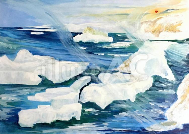 氷 自然,アナログ,海のイラスト素材