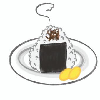 こんぶおにぎり こんぶおにぎり おにぎり,おむすび,昆布おにぎり,昆布,にぎりめし,ごはん,米,三角おむすび,三角おにぎり,朝ごはんのイラスト素材