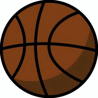 茶色のバスケットボールです。 バスケットボール,シンプル,球技,玉,ボール,運動,茶色のイラスト素材