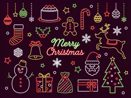 ネオンのクリスマスイラスト01
