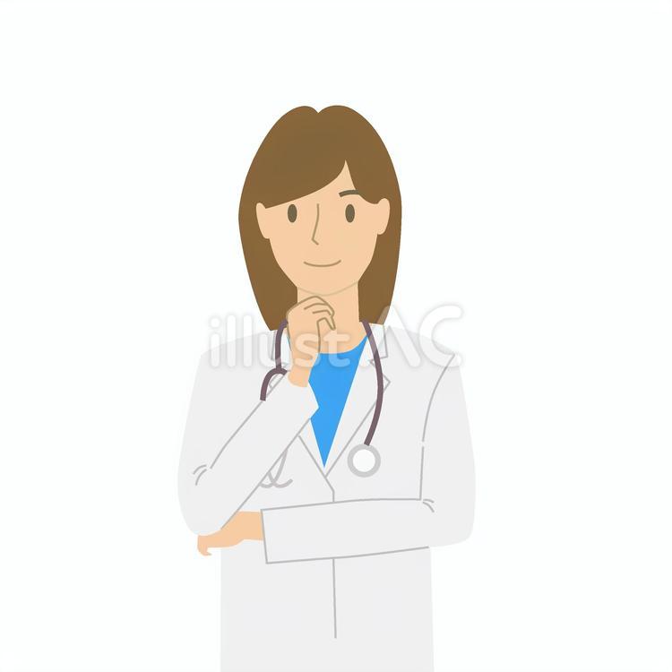 考える医療スタッフ 医師,病院,人物のイラスト素材
