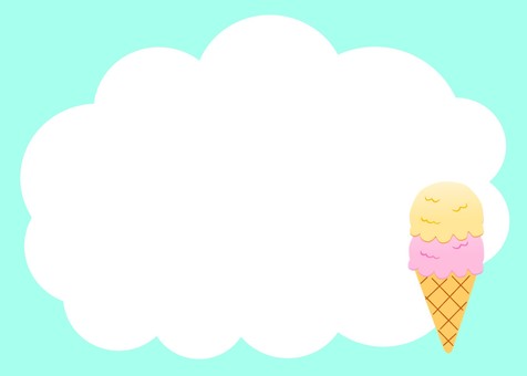 Illustration, ice cream, notes, cloud, 