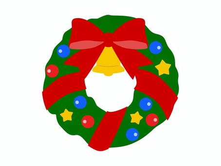 可愛い手書き風のクリスマスリース