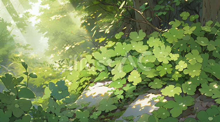 緑が鮮やかな草木 緑が鮮やかな草木 草,草木,自然のイラスト素材