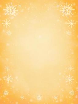 暖かいオレンジグラデーションと雪の結晶 冬,雪,結晶,背景,素材,イラスト,オレンジ,グラデーション,冬背景,クリスマスのイラスト素材