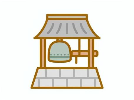 お寺の鐘 寺,鐘,除夜の鐘,大晦日,生活のイラスト素材