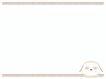 パックをする垂れ耳の犬（フレーム） フェイスパック,犬,動物,かわいい,美容,フレーム,瞑るのイラスト素材