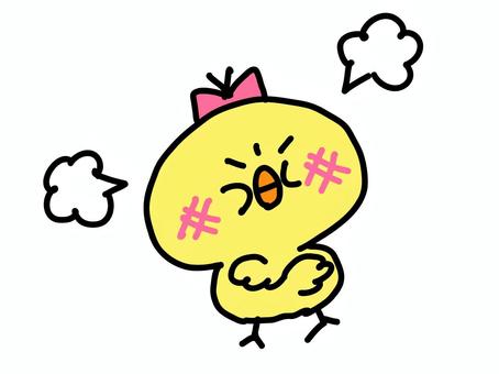 ぷんすかひよこ ぷんすかひよこ ひよこ,可愛い,動物,挿絵,ゆるい,手描き,怒るのイラスト素材