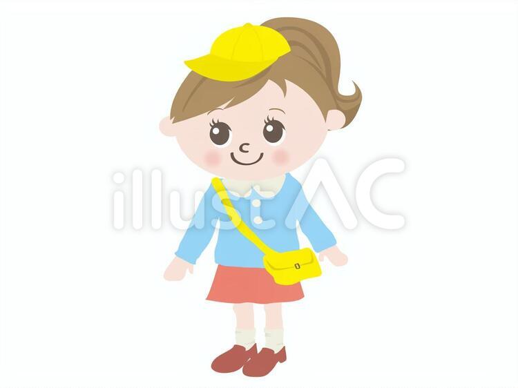 園児 子ども,園児,女の子のイラスト素材