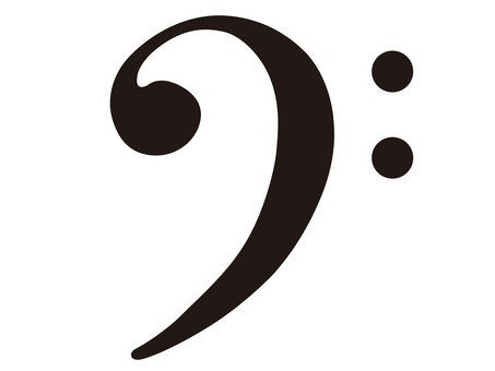 ヘ音記号 ヘ音記号,楽譜,音楽,記号,シンプル,演奏,低音,音部記号,モノクロ,アイコンのイラスト素材