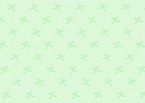 ランダムドットと水彩リボン背景(緑 リボン,ドット,背景,水玉,緑,緑色,手描き,手書き,可愛い,バックグラウンドのイラスト素材