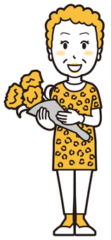  大阪のおばちゃん(黄)-012-全身