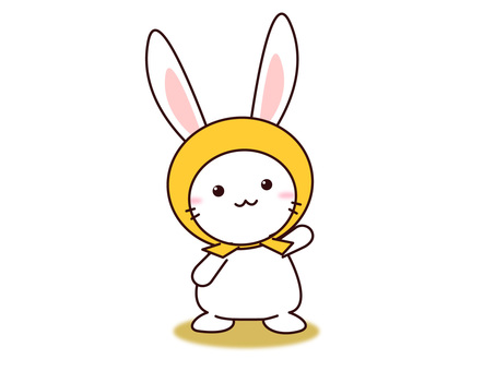 Rabbit wearing a disaster hood, , JPG, PNG and AI