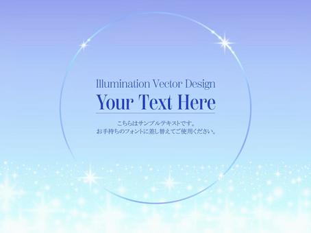 イルミネーションフレーム イルミネーション,丸,枠,美しい,ふわふわ,バナー,デザイン,艶,グラフィック,銀のイラスト素材