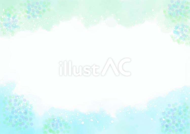 淡い　アジサイ　水彩背景 ポップ,明るい,横のイラスト素材