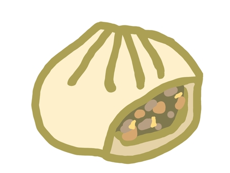 肉まんの切り口 肉まん,豚まん,中華,切り口,点心,中華まん,ピザまん,食べ物,料理,おやつのイラスト素材