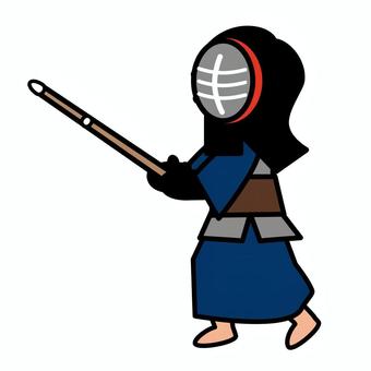 Illustration, kendo, bamboo sword, armor, 
