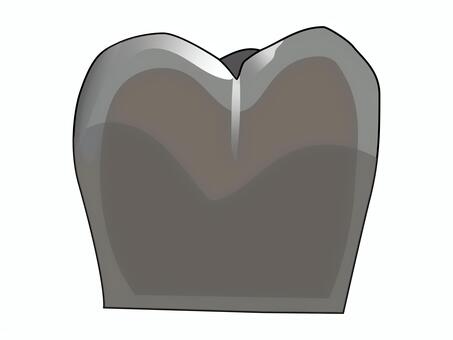 FMC（主線あり） クラウン,大臼歯,銀歯,補綴,歯科,歯科技工,医療,教材用イラスト,vectorのイラスト素材
