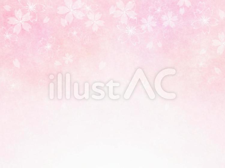 淡い桜の背景/フレーム素材 桜,春,背景のイラスト素材