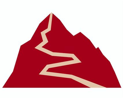 頂上へつづく登山道 山道,頂,登山,道,登る,ルート,山,頂上,達成,目標のイラスト素材