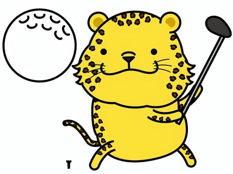 Illustration, golf, leopard, golf ball, 