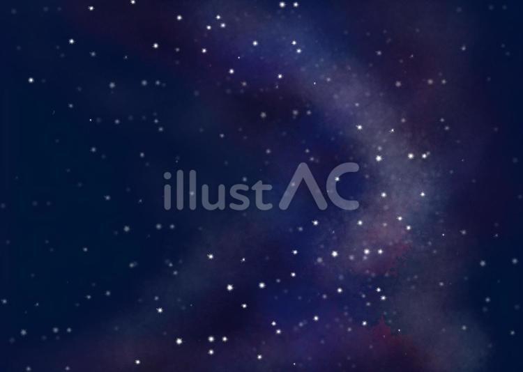 手描きの夜空の背景 手描き,夜空,星のイラスト素材