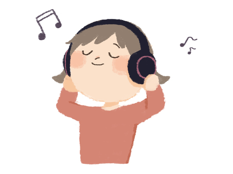 Illustration, headphone, musics, pleasant, 