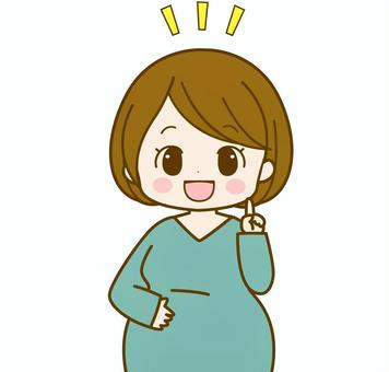 Illustration, pregnant woman, pregnancy, i see, JPG, PNG and AI