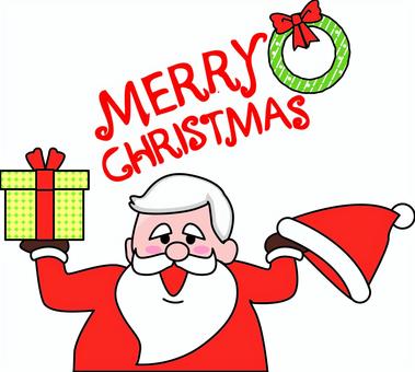 サンタクロース英語 サンタクロース,挨拶,白髪,ヒゲ,老人,クリスマス,プレゼント,帽子,英語のイラスト素材