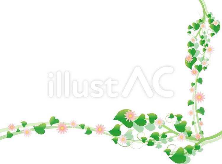 ピンクの花のフレーム 植物,花,葉のイラスト素材