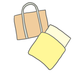 Illustration, futon, bag, free, 