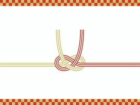 熨斗のイラスト　水引 水引,あわじ結び,熨斗,お祝い,和風,御歳暮,御中元,プレゼント,贈答,のし紙のイラスト素材