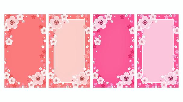 Cherry blossom frame/vertical 16:9, , JPG, PNG and AI