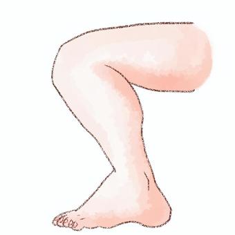 左脚　外側 脚,左,外側,水彩,鉛筆,足,指のイラスト素材