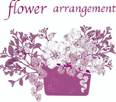 Illustration, flower, cage, light brown, 