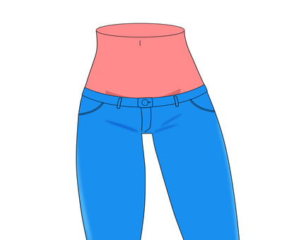 ローライズ ローライズ,ズボン,ジーンズ,デニム,服,股上,股下,短い,脚,下半身のイラスト素材