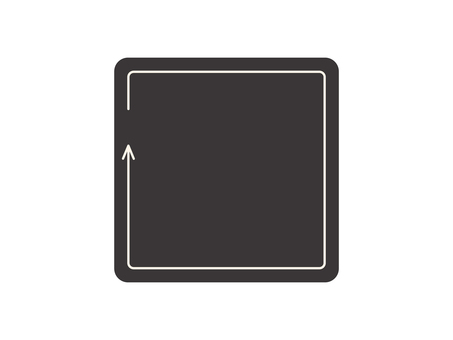 角丸のフレーム（矢印）03 四角,角丸,フレーム,矢印,灰,アイコン,マーク,シンプルのイラスト素材