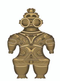 遮光器土偶 土偶,縄文時代,国宝,文化財,人型のイラスト素材