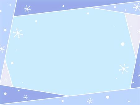 雪の結晶の背景フレーム  水色 背景,クリスマス,冬,水色,白,雪,かわいい,パステル,淡い,明るいのイラスト素材