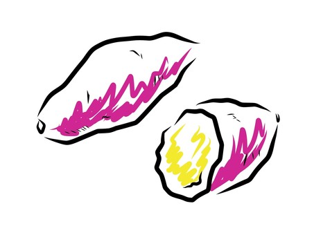 さつまいも さつまいも,多年生植物,手書き,シンプル,挿絵,ラフ画,商用フリー,フリー素材のイラスト素材
