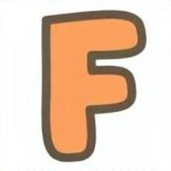 アルファベット　F アルファベット,英語,文字,f,オレンジのイラスト素材