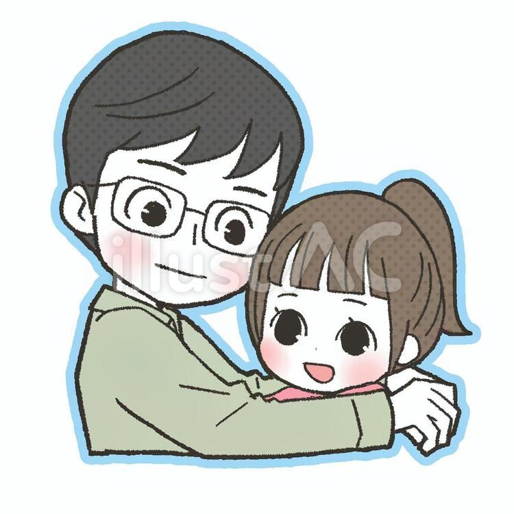 父と娘 父,パパ,娘のイラスト素材