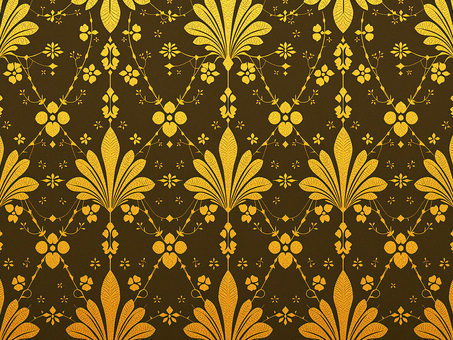 213.背景 ダマスク,ダマスク柄,パターン,シームレス,背景,テクスチャ,ゴールド,金色,高級感,豪華のイラスト素材