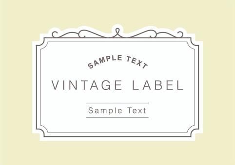 ビンテージフレーム白ラベルくすみカラー6 フレーム,ビンテージ,ラベルのイラスト素材