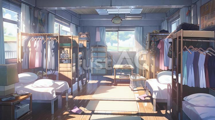 女性の部屋のアニメ背景 部屋,アニメ,背景のイラスト素材