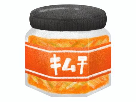 瓶詰めのキムチ キムチ,漬物,発酵食品,韓国料理,調味料,保存食,常備菜,食べ物,おかず,食卓のイラスト素材