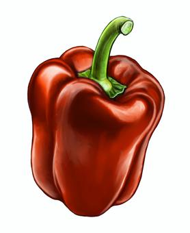 赤ピーマン　イラスト　素材 赤,ピーマン,野菜,食べ物,アイコン,アート,リアル,イラスト,素材のイラスト素材
